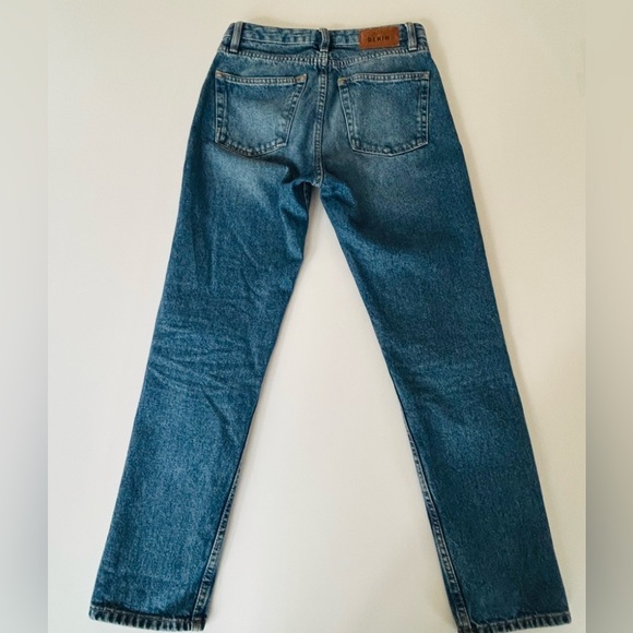 Sezane Brut Sexy Jeans 27 High Rise Straight Leg Button Fly Blue Designer Women - Picture 7 of 12